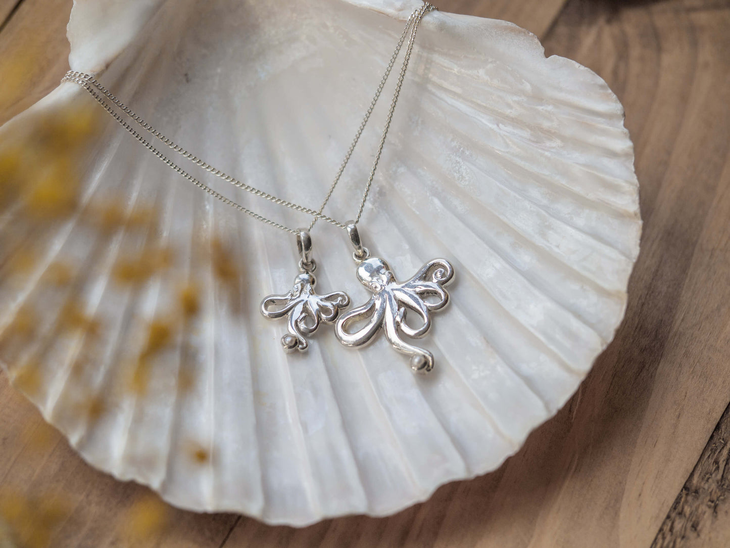 Sterling Silver Daughter Octopus Pearl pendant necklace