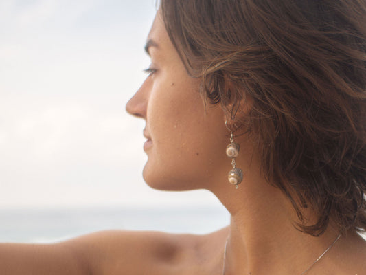 Handcrafted Seashell Drop Earrings