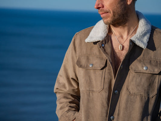 Natural Cowrie Shell Sterling Silver Necklace