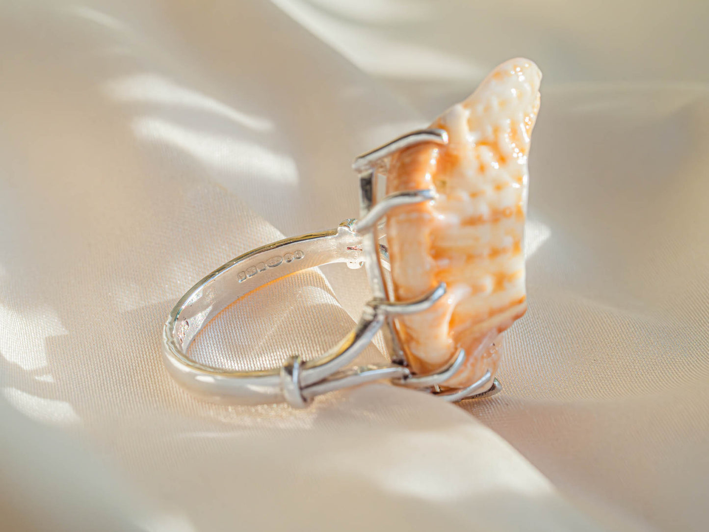 Unique Natural Shell Statement Piece Ring