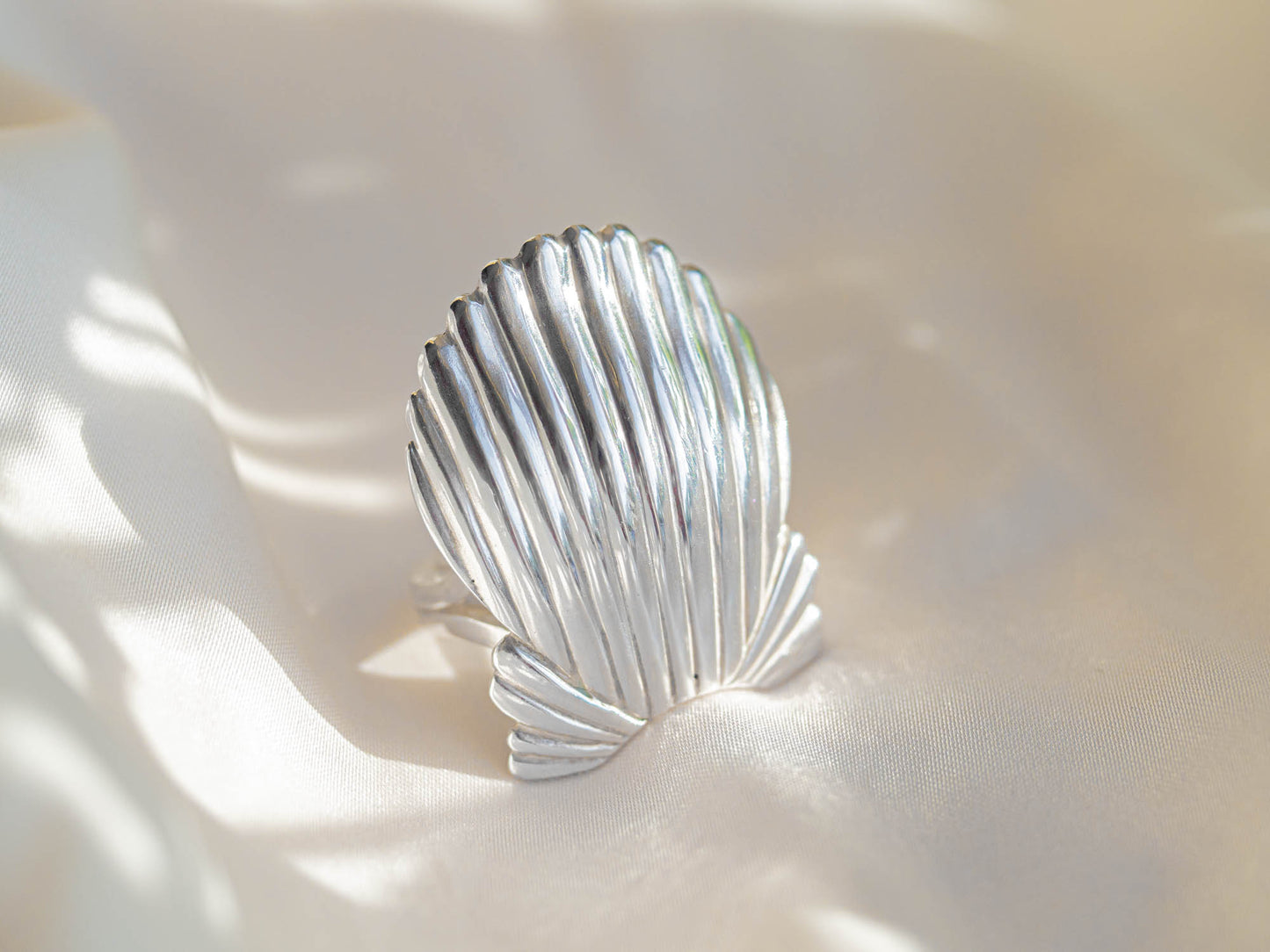 Sterling Silver Cockle Seashell Ring