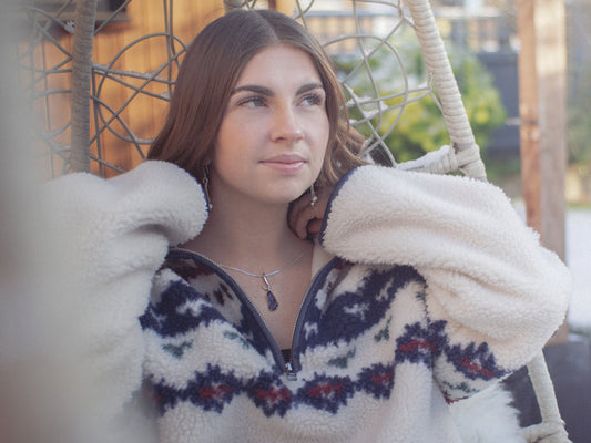 Unique Hand-Carved Amethyst Fish Pendant in Sterling Silver