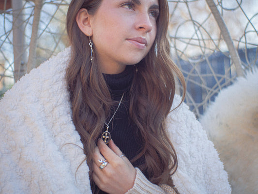 Unique Handcrafted Sterling Silver Natural quartz  & Pearl Cross Pendant – Double-Sided