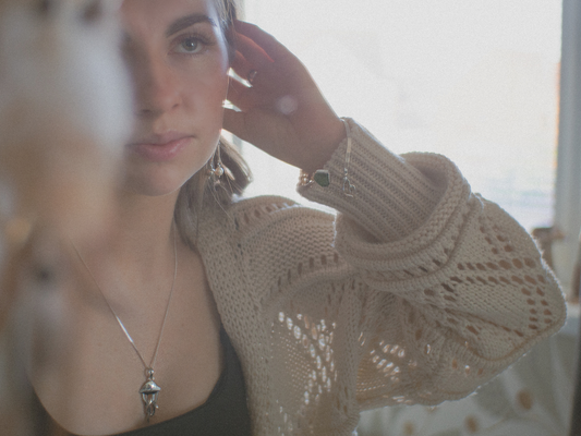 Handcrafted Sterling Silver Mother Jellyfish Necklace