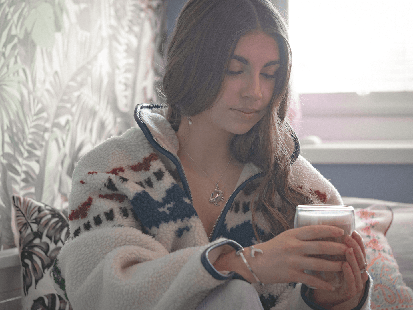 Handcrafted Sterling Silver Cancer Zodiac Crab Necklace