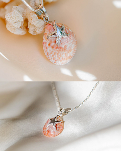 Starfish Natural Pink Shell Pendant Bundle