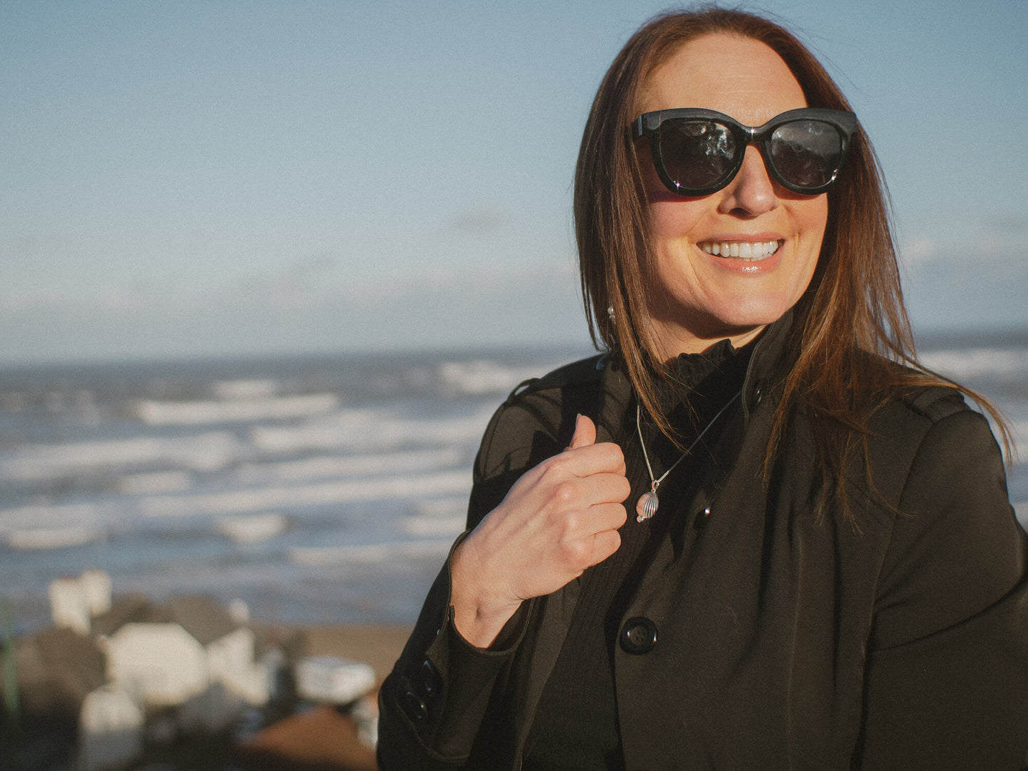 Handcrafted Sterling Silver Scallop Seashell Necklace with Freshwater Cultured Pearl