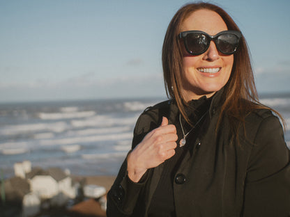 Handcrafted Sterling Silver Scallop Seashell Necklace with Freshwater Cultured Pearl