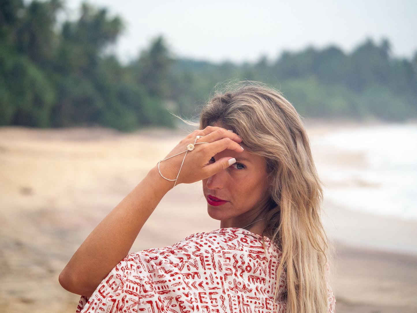 Seashell Hand Chain Bracelet