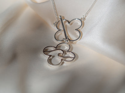 Sterling Silver Clover Pendant Necklace