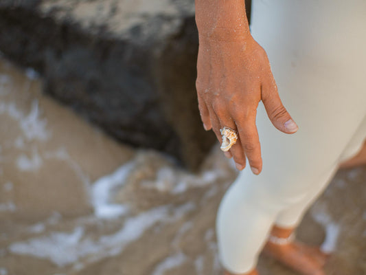 Unique Natural Shell Statement Piece Ring