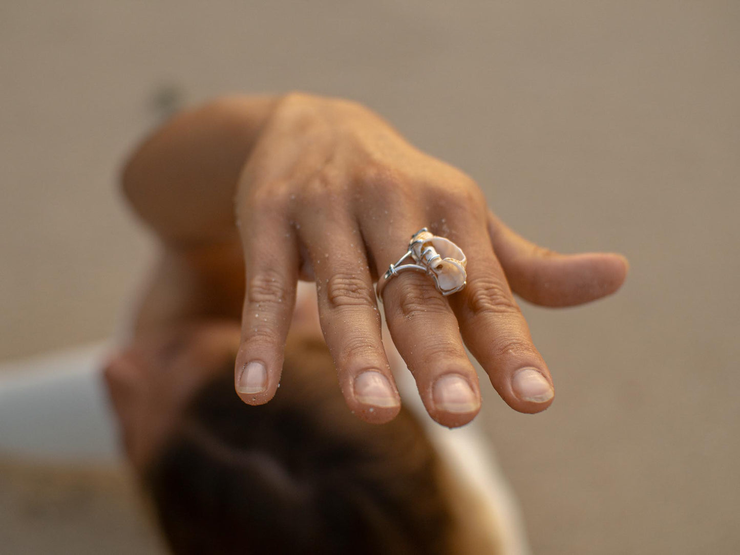 Unique Natural Shell Statement Piece Ring