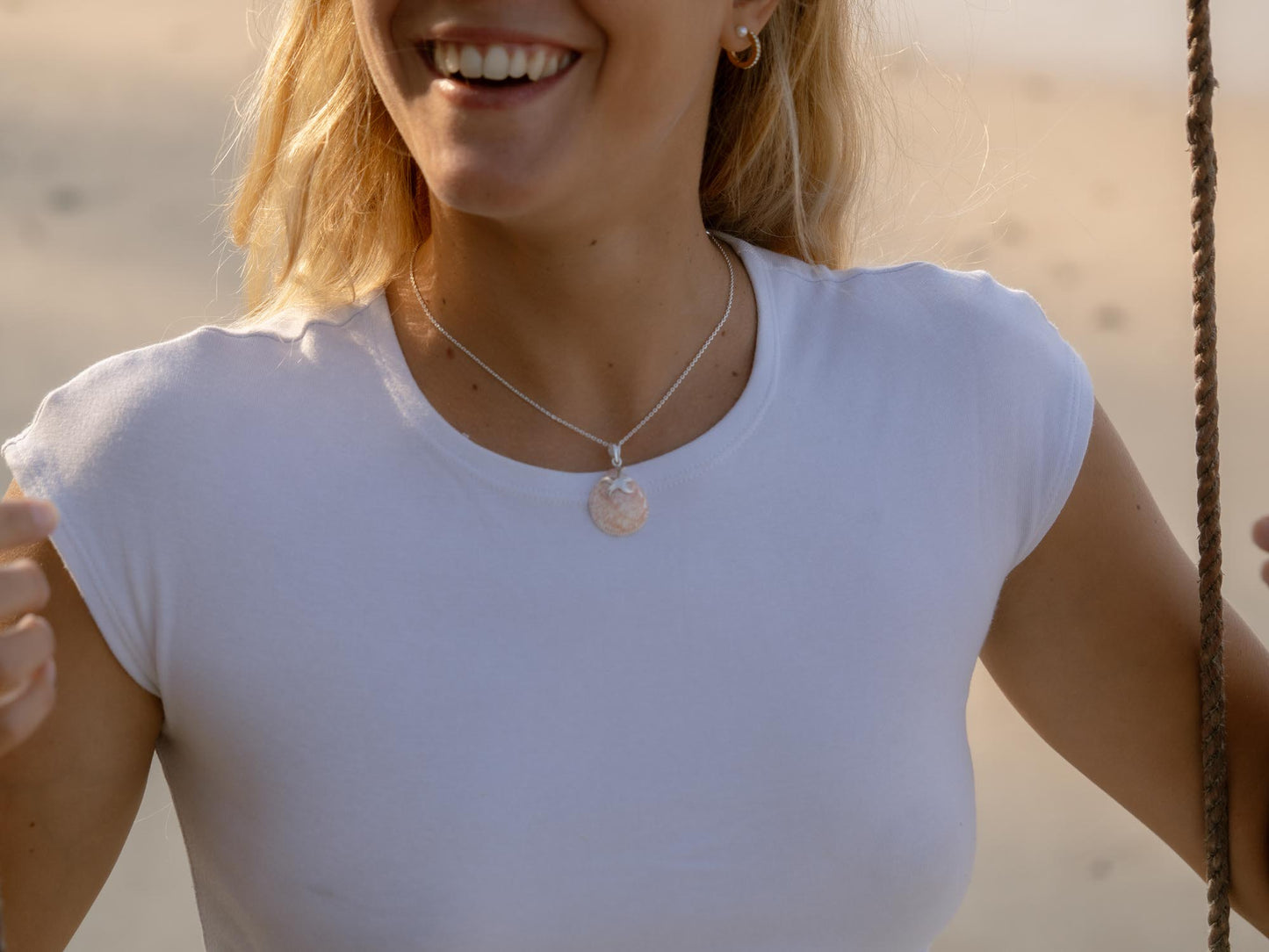 Starfish Natural Pink Shell Pendant