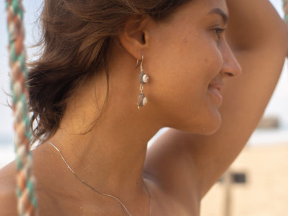 Handcrafted Seashell Drop Earrings