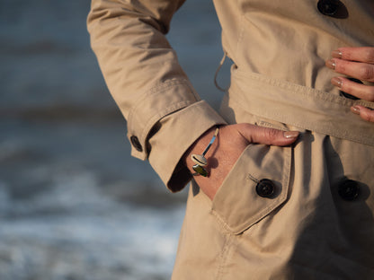 Sea Glass & Seashell Bangle