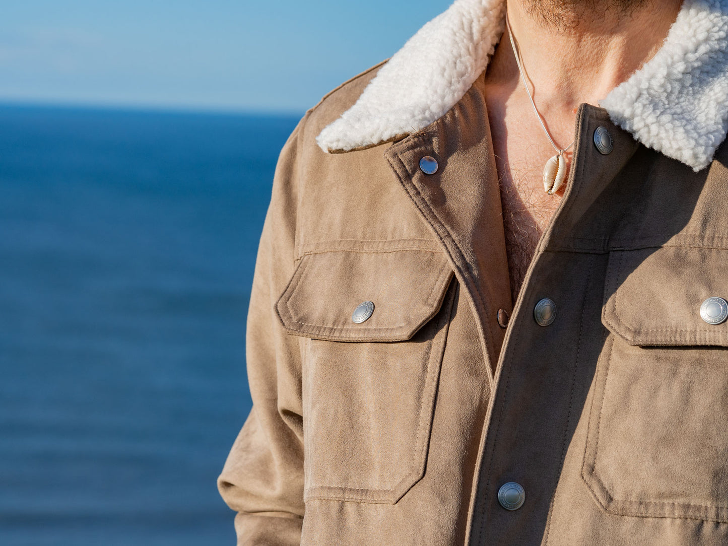 Natural Cowrie Shell Sterling Silver Necklace