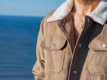 Natural Cowrie Shell Sterling Silver Necklace