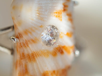Responsibly sourced Shell & Synthetic Diamond Ring