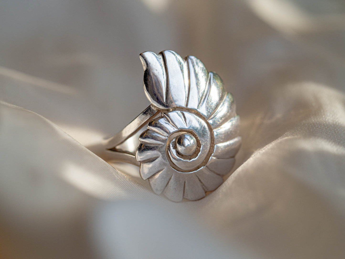 Sterling Silver Nautilus Ring