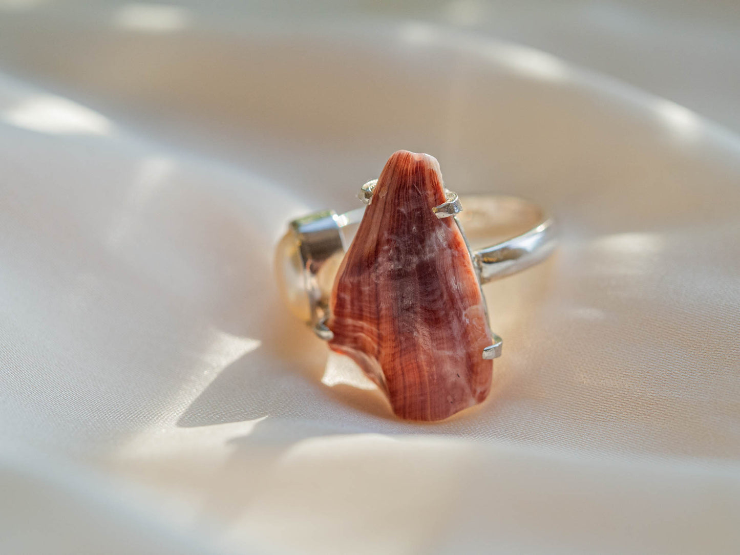 Natural Pink Shell & Pearl Ring