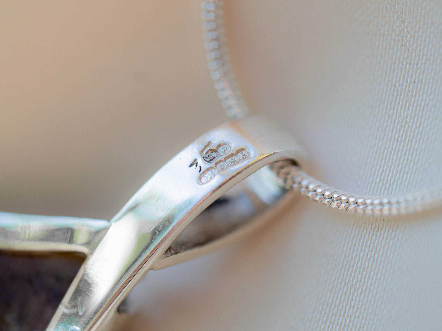 One-of-a-Kind Fossil Pendant Necklace in Handcrafted Sterling Silver