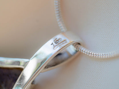 One-of-a-Kind Fossil Pendant Necklace in Handcrafted Sterling Silver