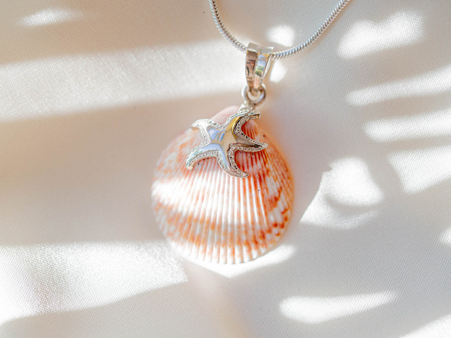Starfish Natural Pink Shell Pendant