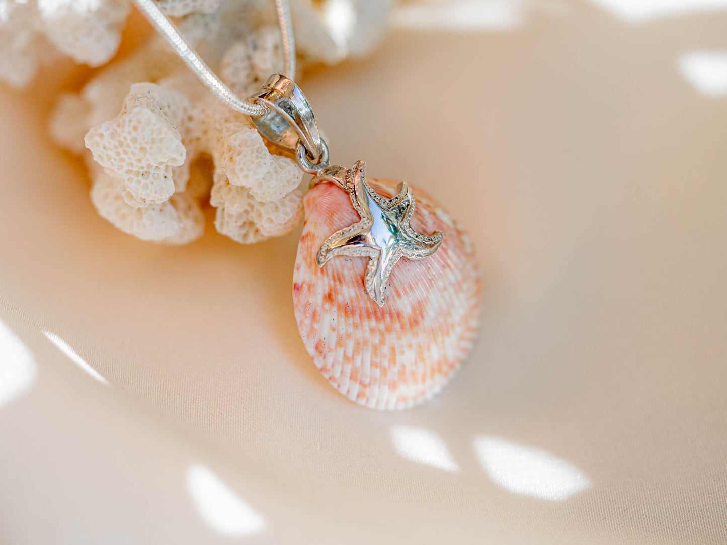 Starfish Natural Pink Shell Pendant