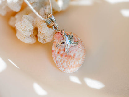 Starfish Natural Pink Shell Pendant