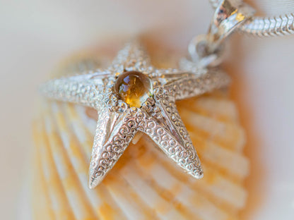 Citrine Star Pendant necklace