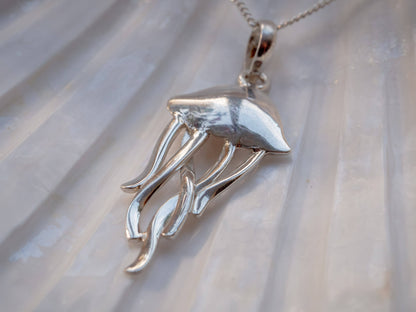 Handcrafted Sterling Silver Mother Jellyfish Necklace